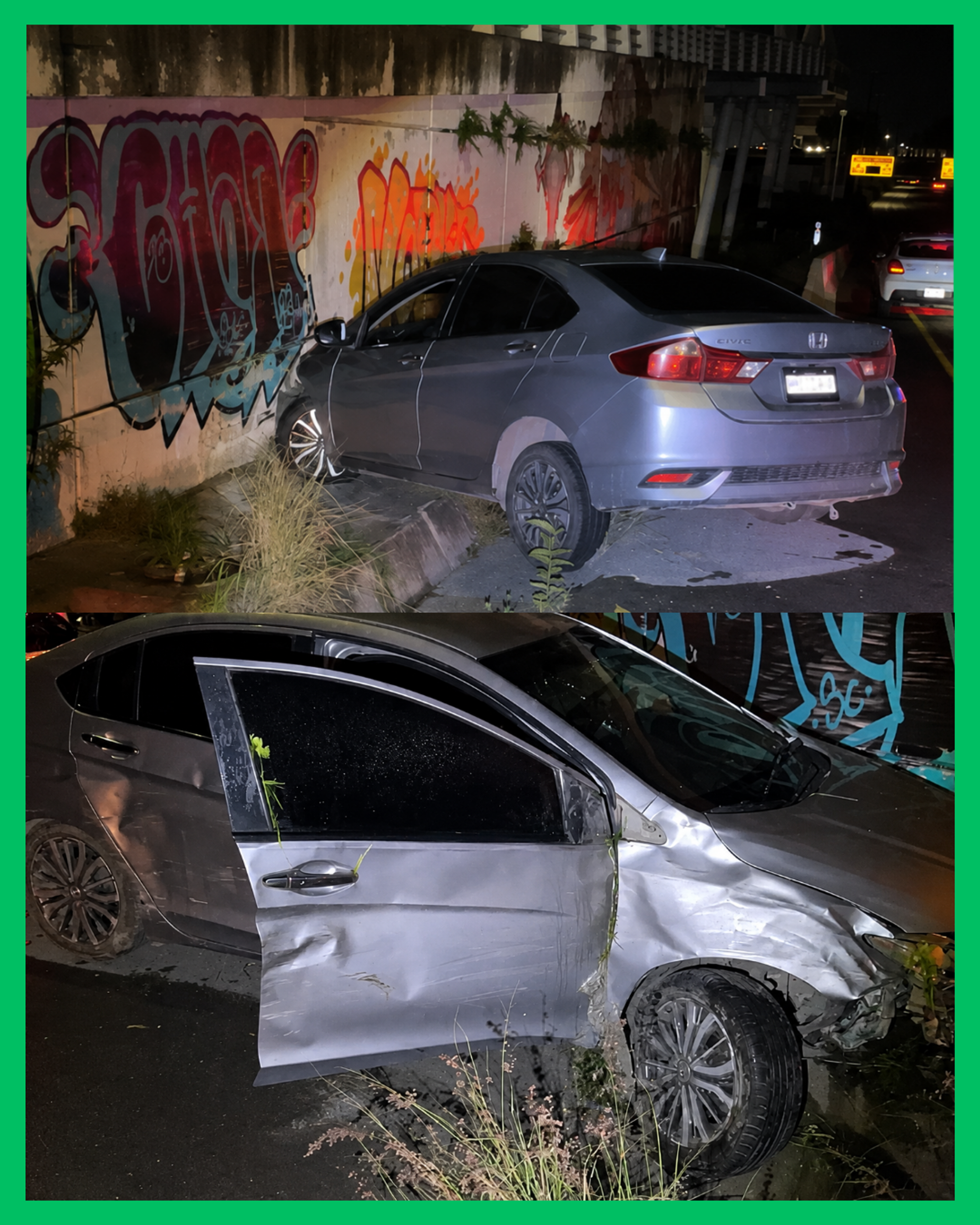 ¡HONDA QUEDA DESTROZADO TRAS FUERTE ACCIDENTE EN EL LIBRAMIENTO DE TEPIC!