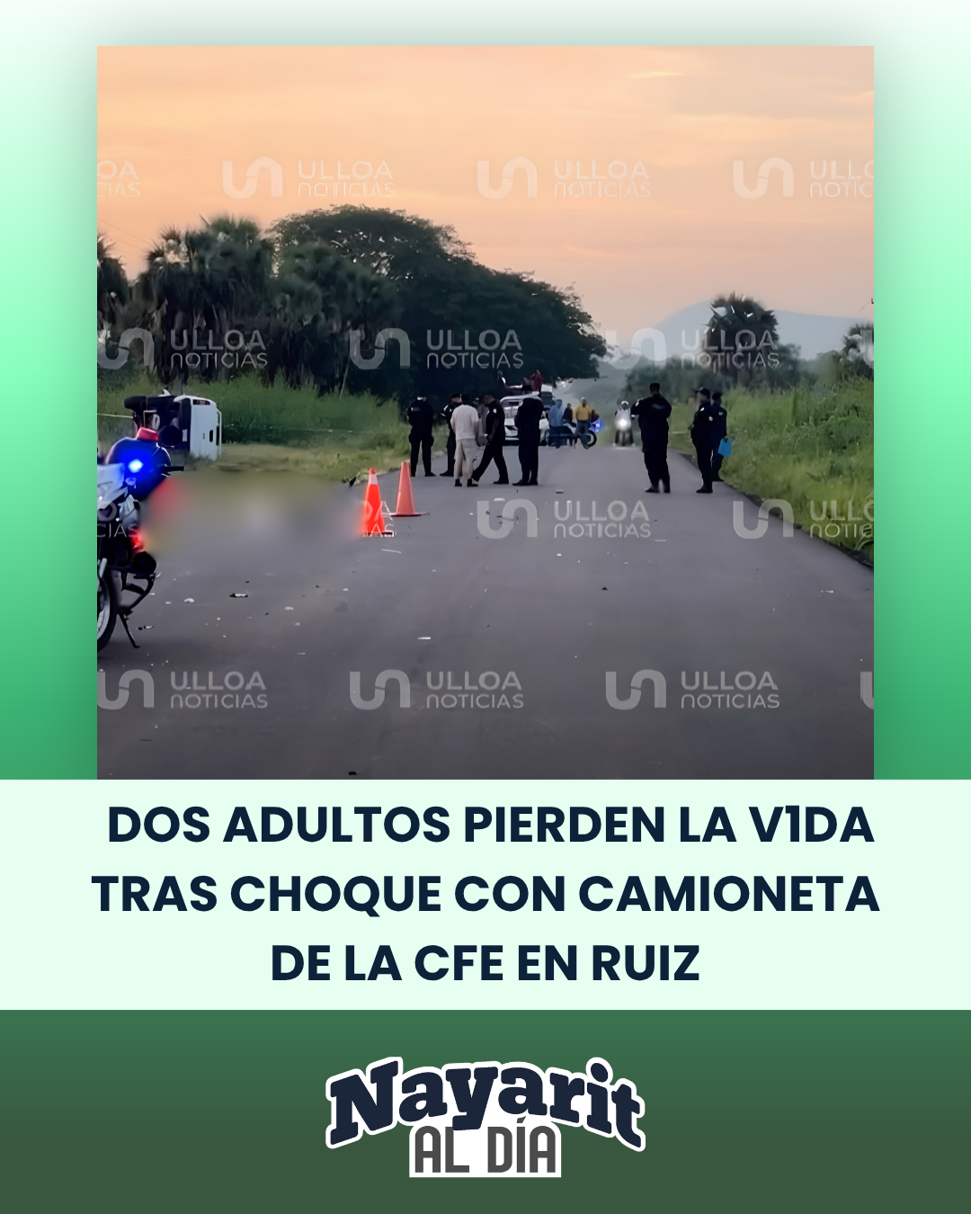 🚨 DOS ADULTOS PIERDEN LA V1DA TRAS CHOQUE CON CAMIONETA DE LA CFE EN RUIZ