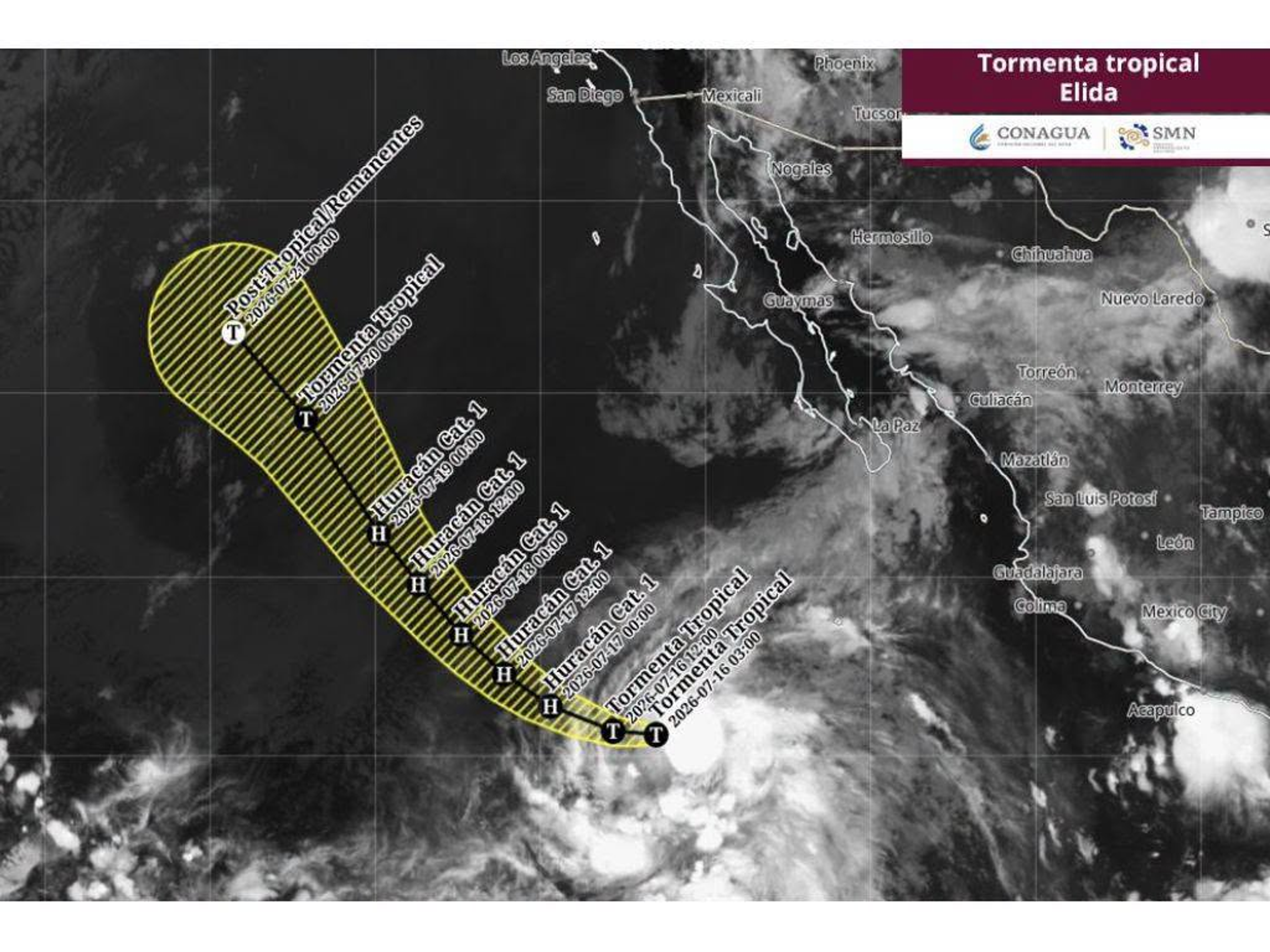 NAYARIT MANTENDRÁ LLUVIAS POR EFECTOS INDIRECTOS DE LA TORMENTA TROPICAL ELIDA
