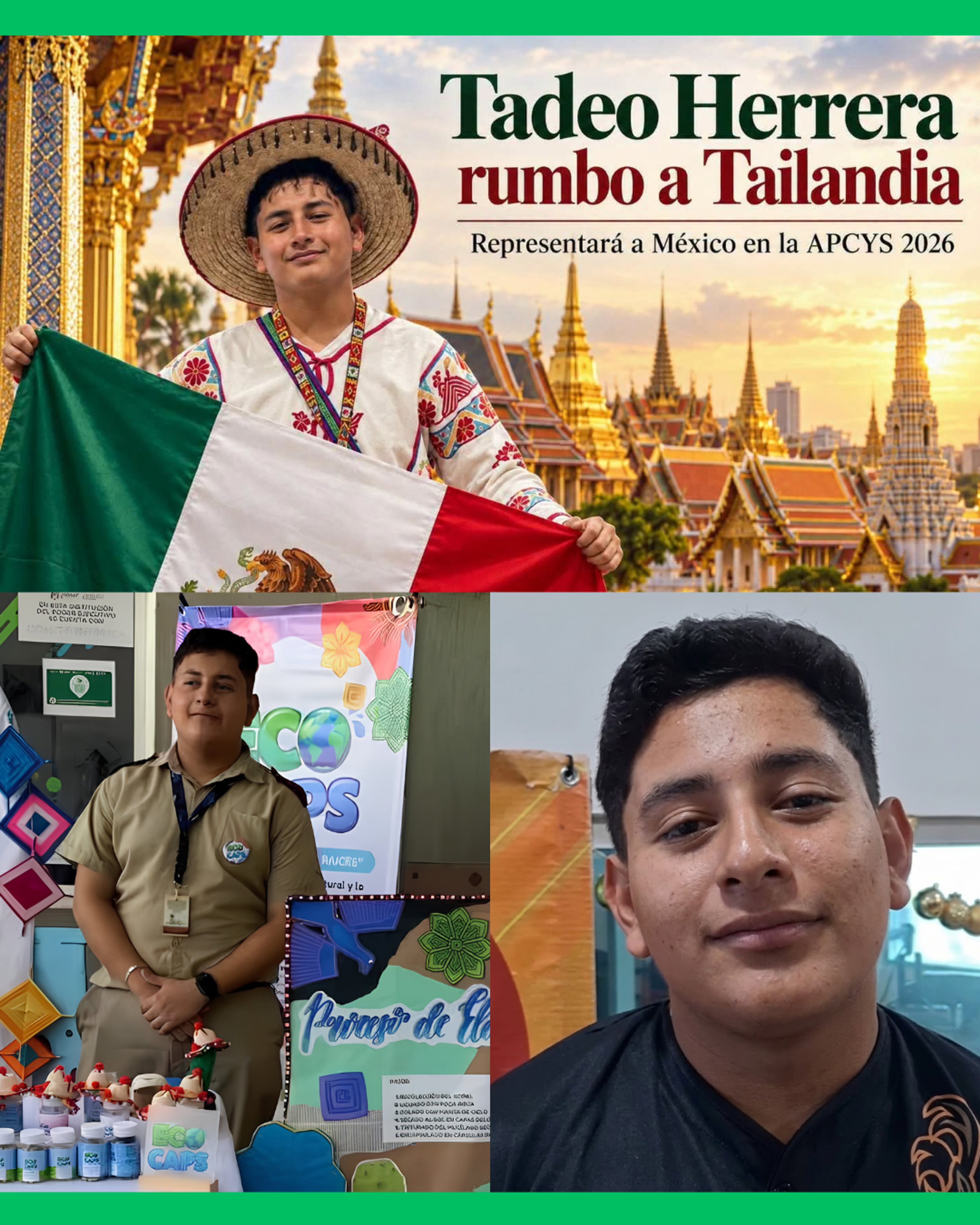JOVEN NAYARITA LLEVARÁ PROYECTO DE ACAPONETA HASTA TAILANDIA