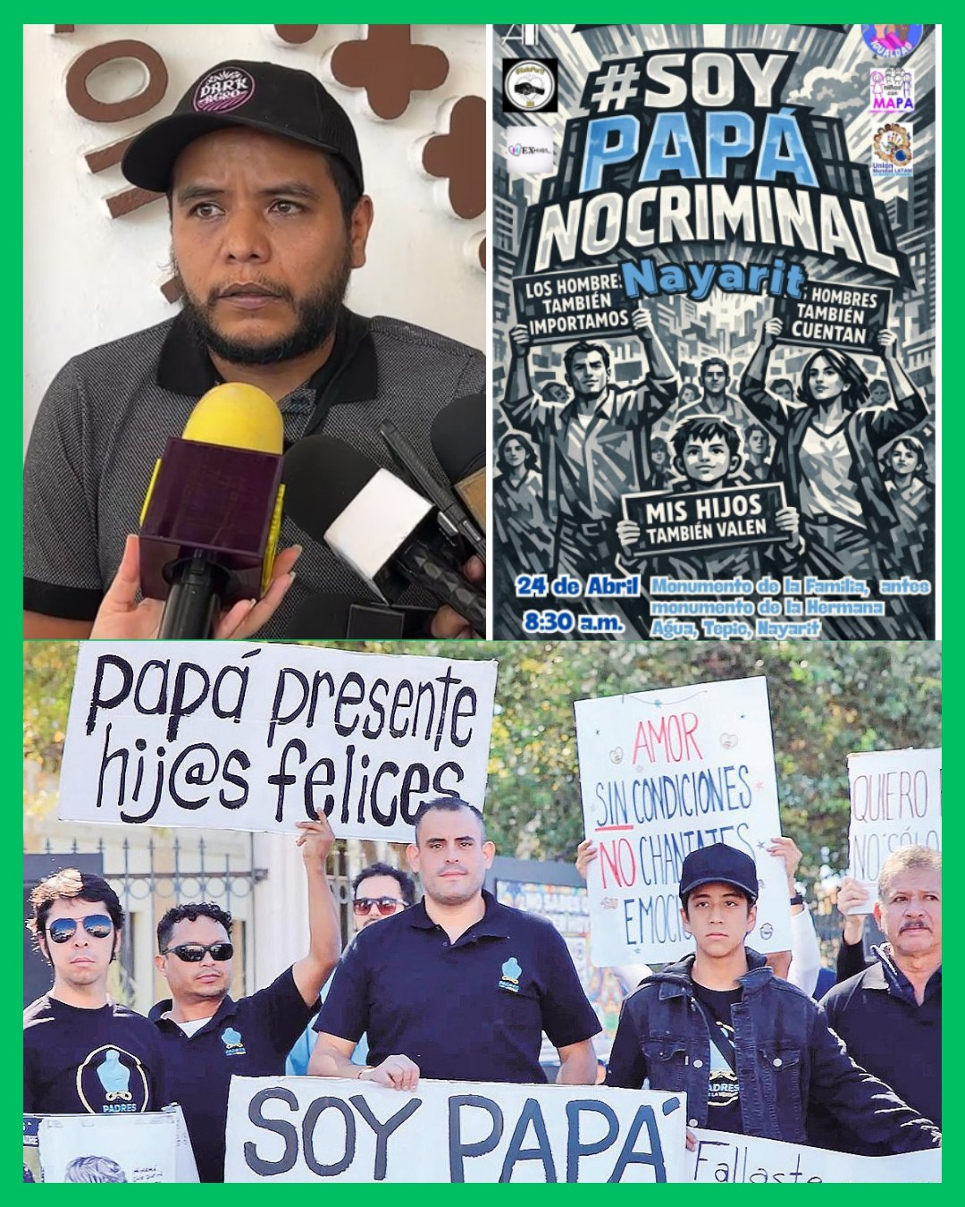 ¡MARCHA EN TEPIC EXIGE DERECHOS PARA LOS PADRES! "SOY PAPÁ, NO UN CRIMINAL"