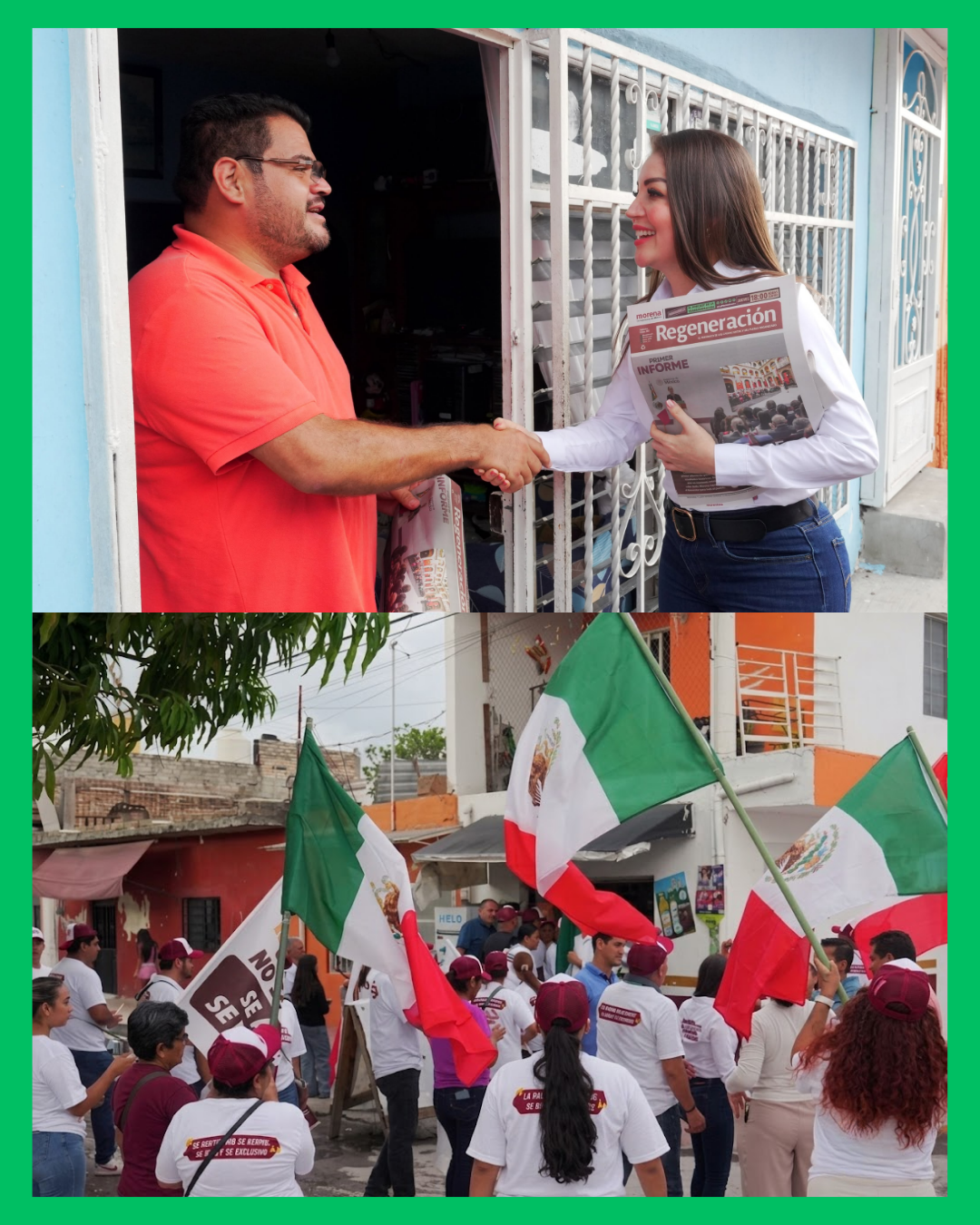 ASMÍN BUGARÍN LLEVA A LAS COLONIAS DE NAYARIT EL MENSAJE DE LA TRANSFORMACIÓN Y LA SOBERANÍA NACIONAL