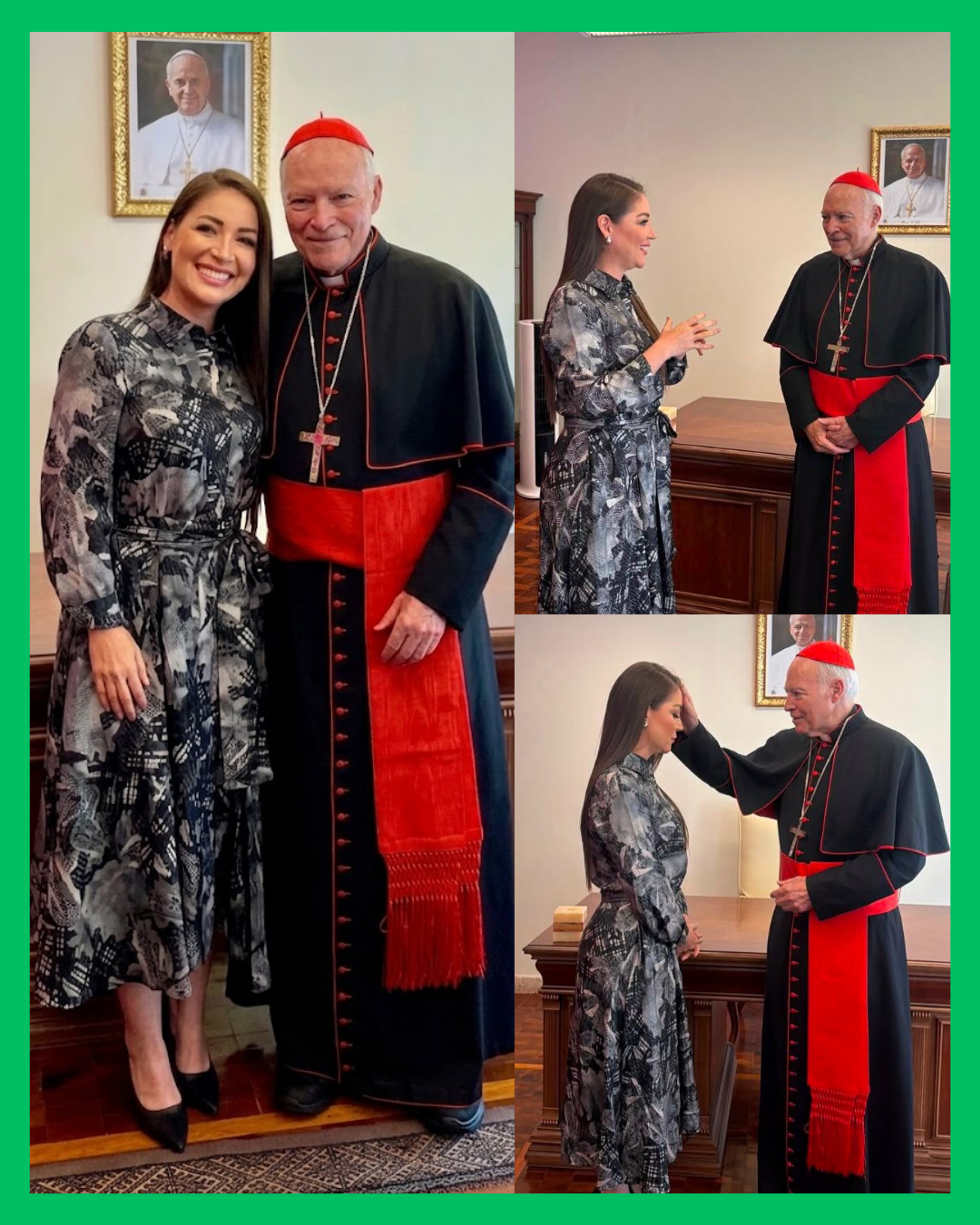 JASMÍN BUGARÍN DIALOGA CON EL ARZOBISPO PRIMADO DE MÉXICO, CARDENAL CARLOS AGUIAR RETES