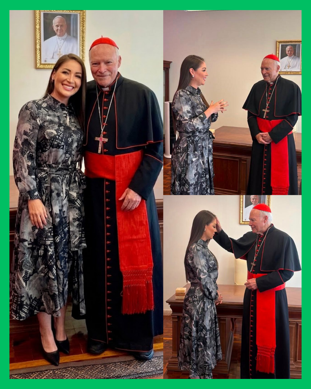 JASMÍN BUGARÍN DIALOGA CON EL ARZOBISPO PRIMADO DE MÉXICO, CARDENAL CARLOS AGUIAR RETES
