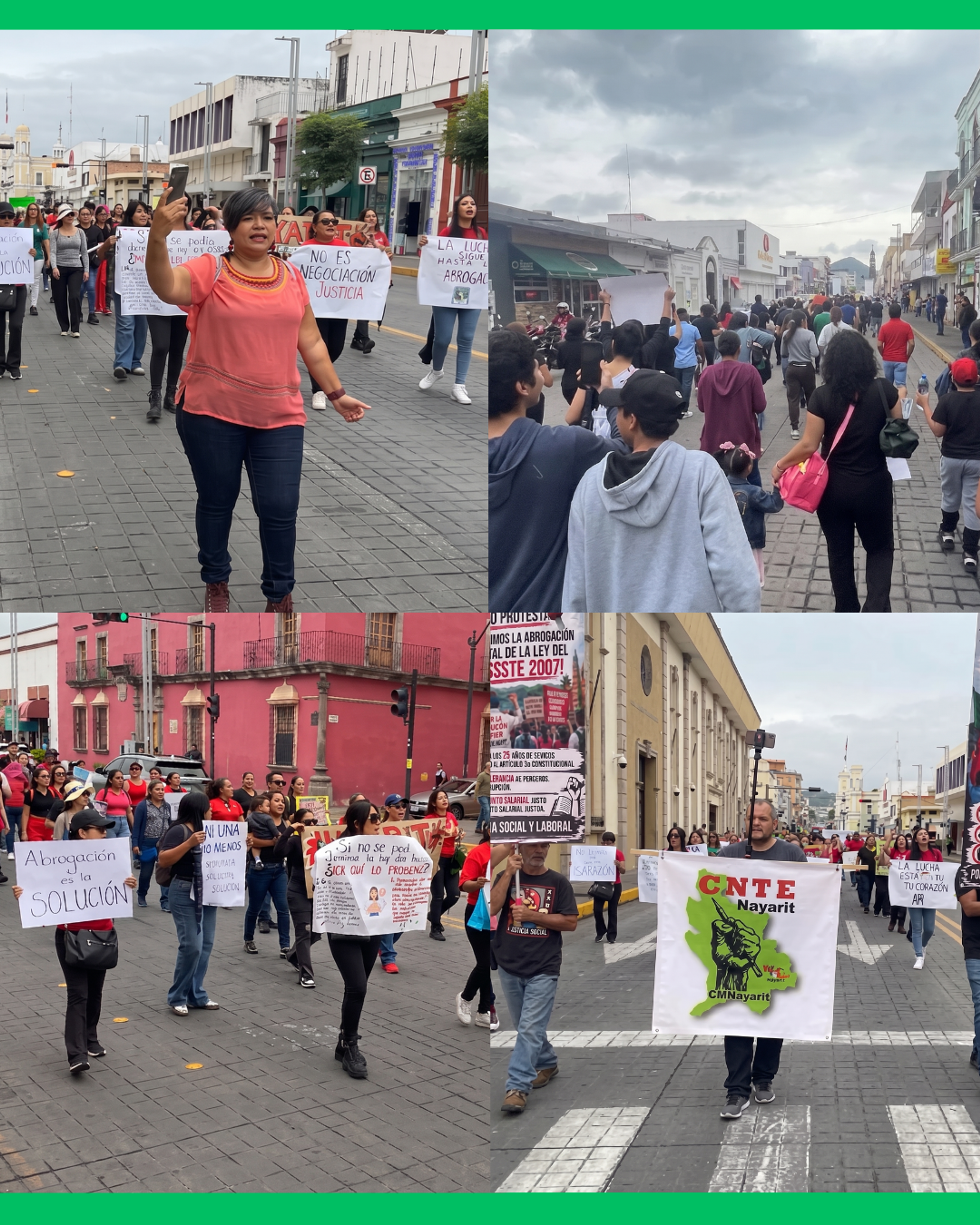 ¡CNTE SALE A LAS CALLES DE TEPIC! MAESTROS SE MANIFIESTAN SOBRE AVENIDA MÉXICO 