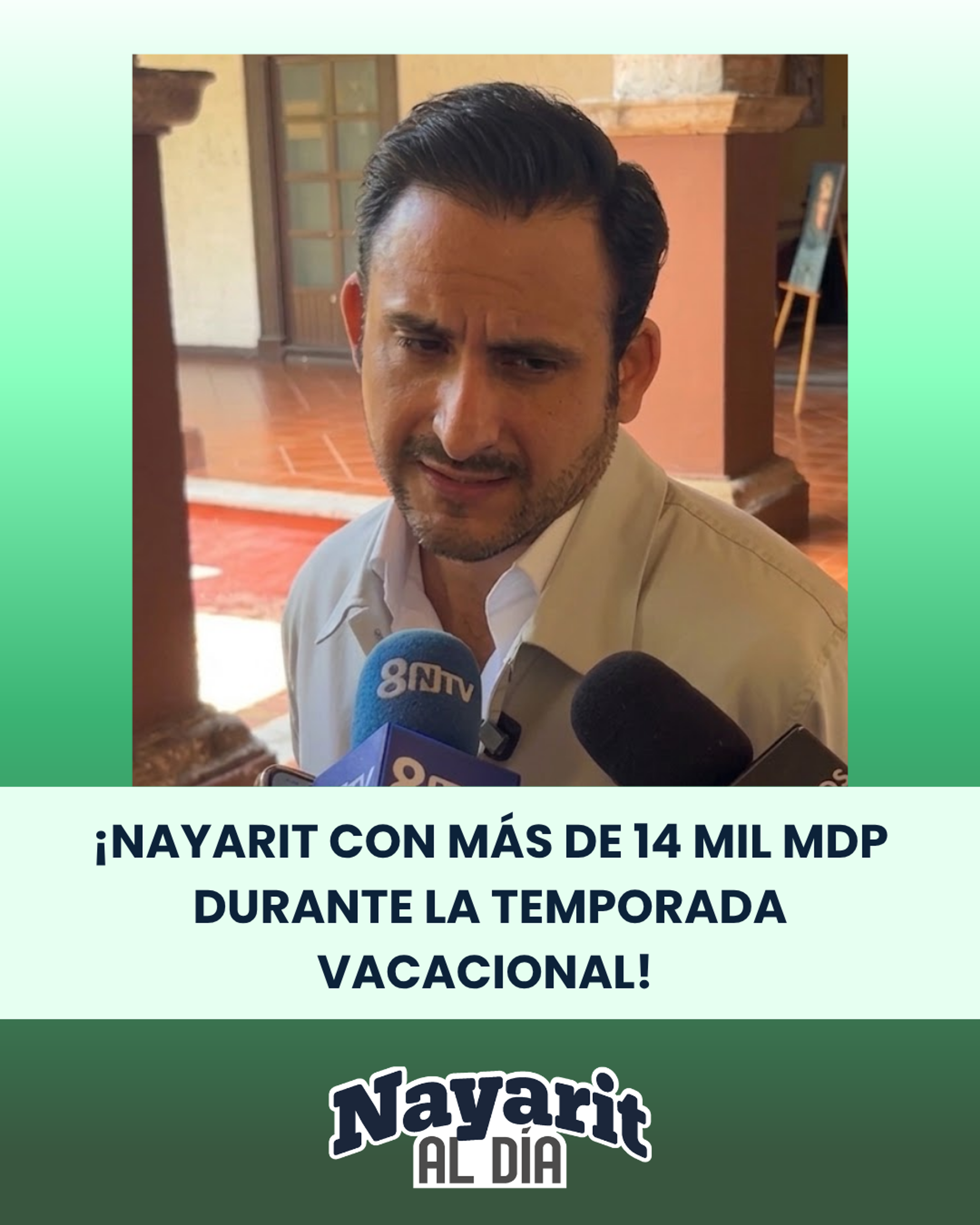  ¡NAYARIT CON MÁS DE 14 MIL MDP DURANTE LA TEMPORADA VACACIONAL! 