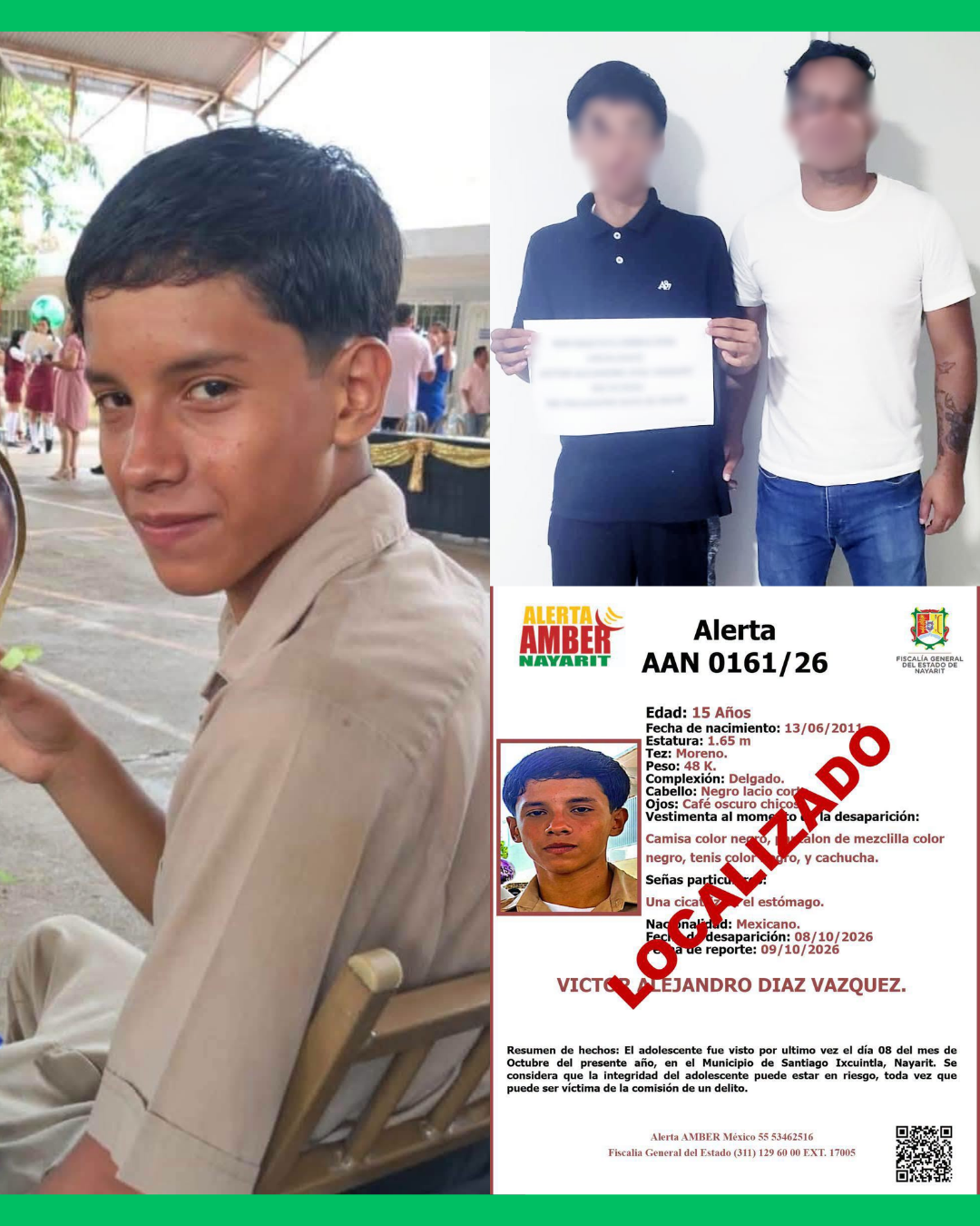 LOCALIZAN CON VIDA A JOVEN NAYARITA EN EL ESTADO DE JALISCO