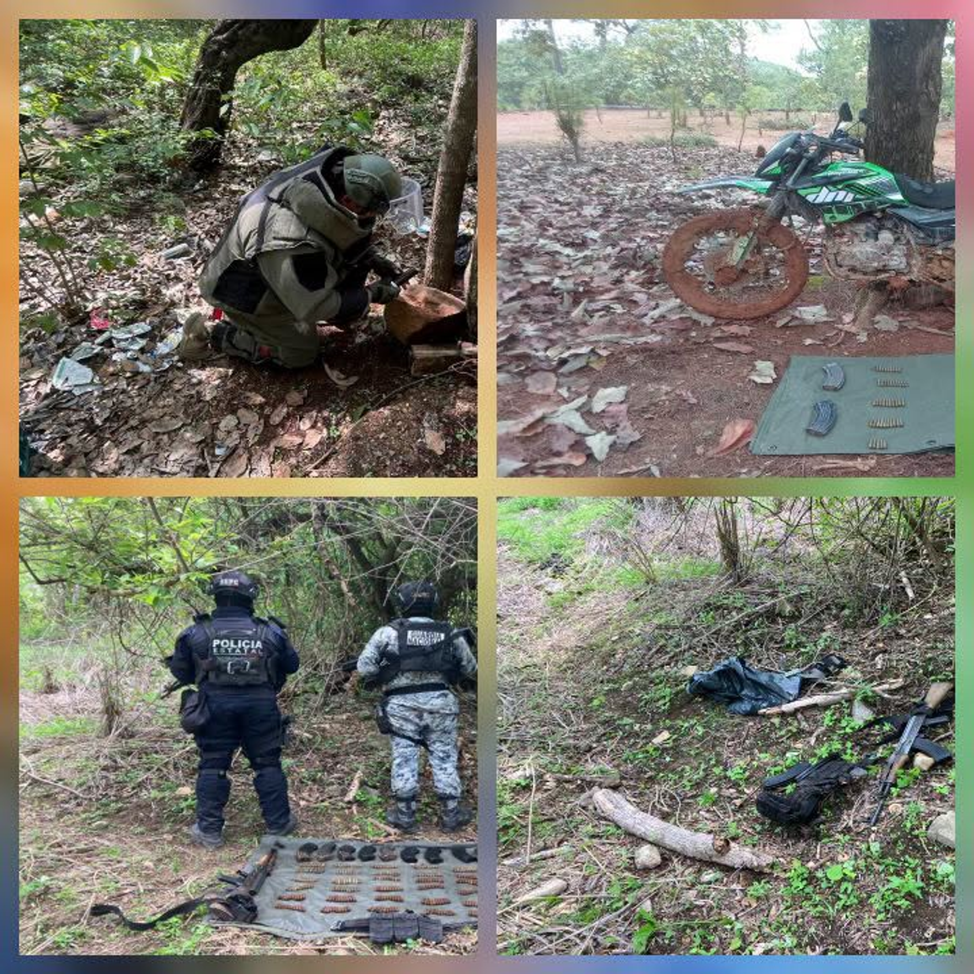 OPERATIVOS DE SEGURIDAD DEJAN OCHO DETENIDOS, ARMAS ASEGURADAS Y EXPLOSIVOS DESTRUIDOS EN NAYARIT
