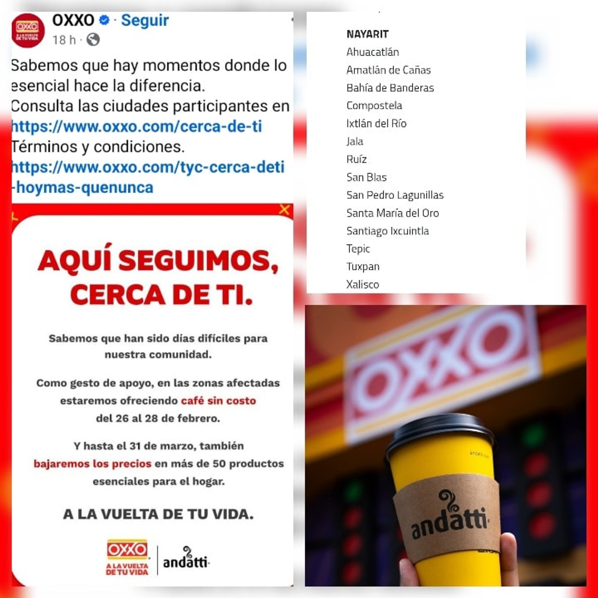 CAFE GRATIS EN OXXO 