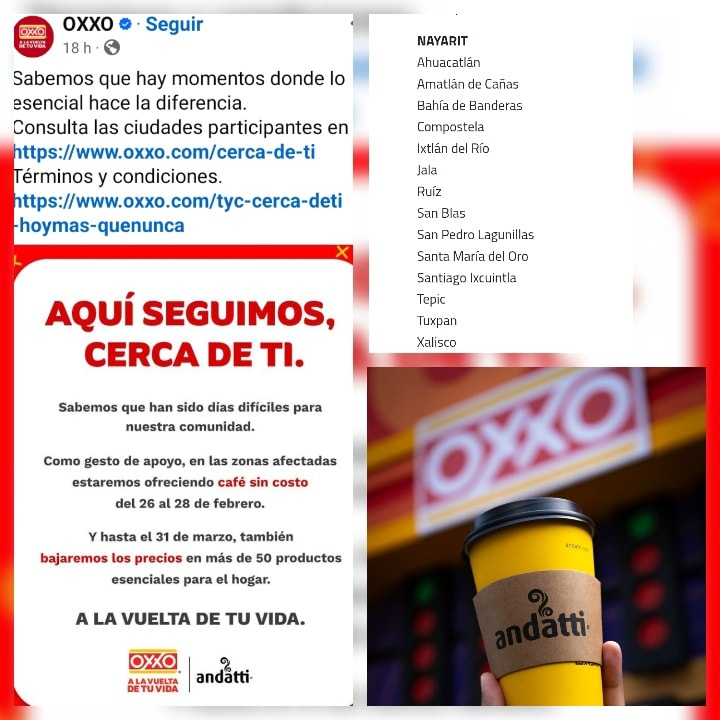 CAFE GRATIS EN OXXO