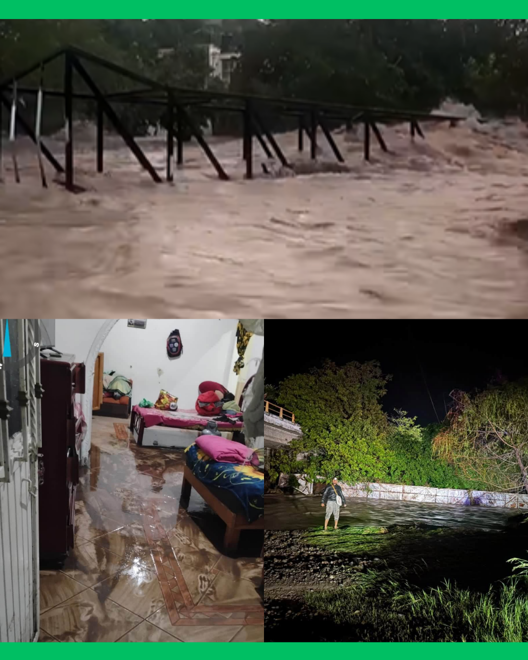 DESBORDAMIENTO EN ATICAMA DEJA VIVIENDAS INUNDADAS Y ARRASTRA PUENTE PEATONAL