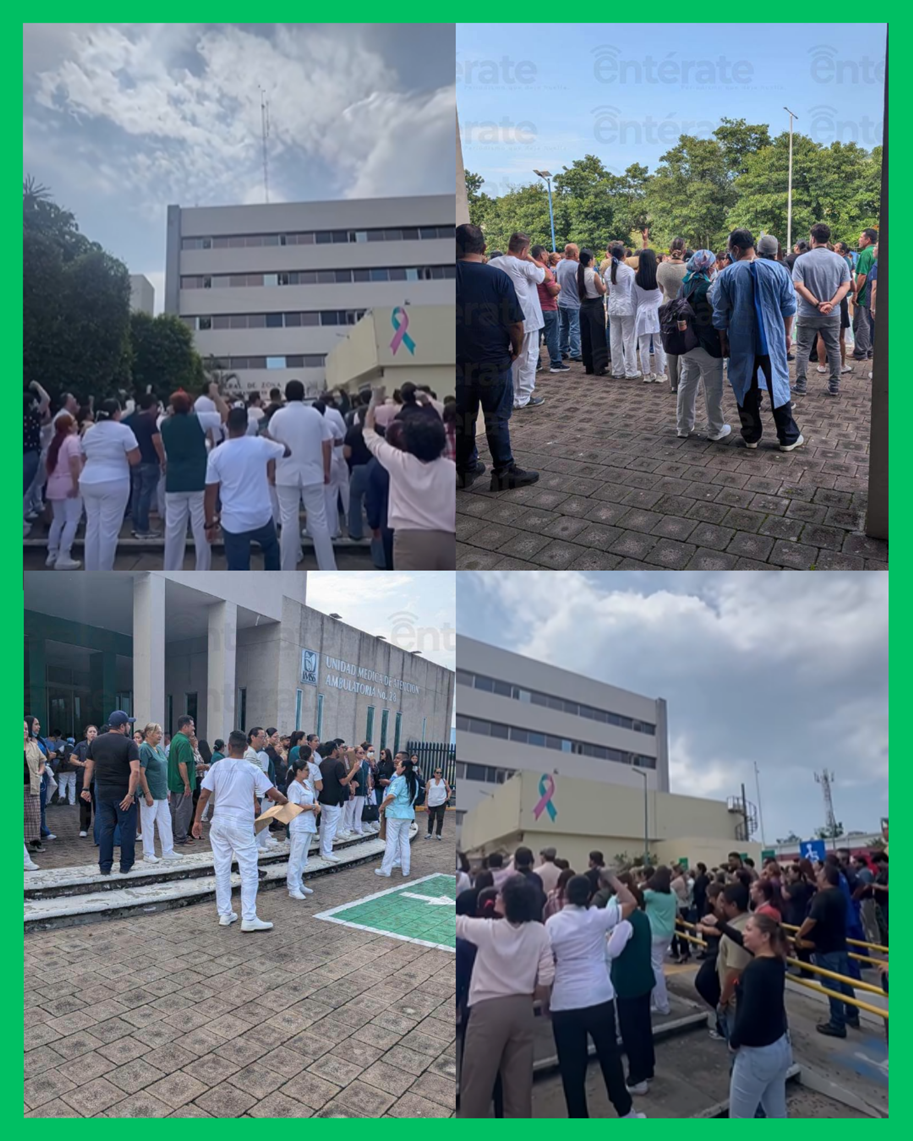 SIGUEN LAS PROTESTAS DE TRABAJADORES DEL IMSS EN NAYARIT