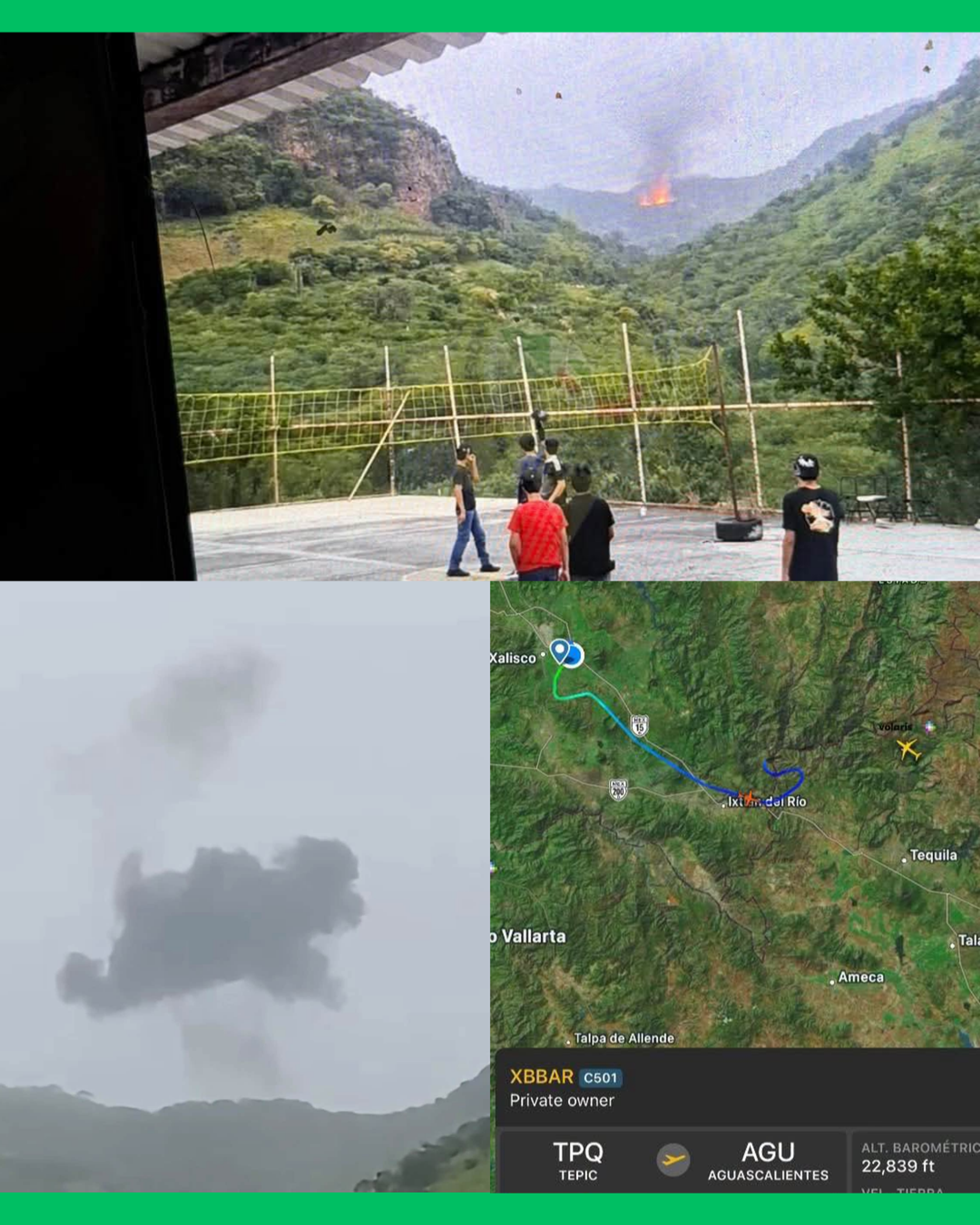 AVIONETA SE ACCIDENTA EN LA SIERRA DE IXTLÁN DEL RÍO, REPORTAN DOS TRIPULANTES SIN V1D4