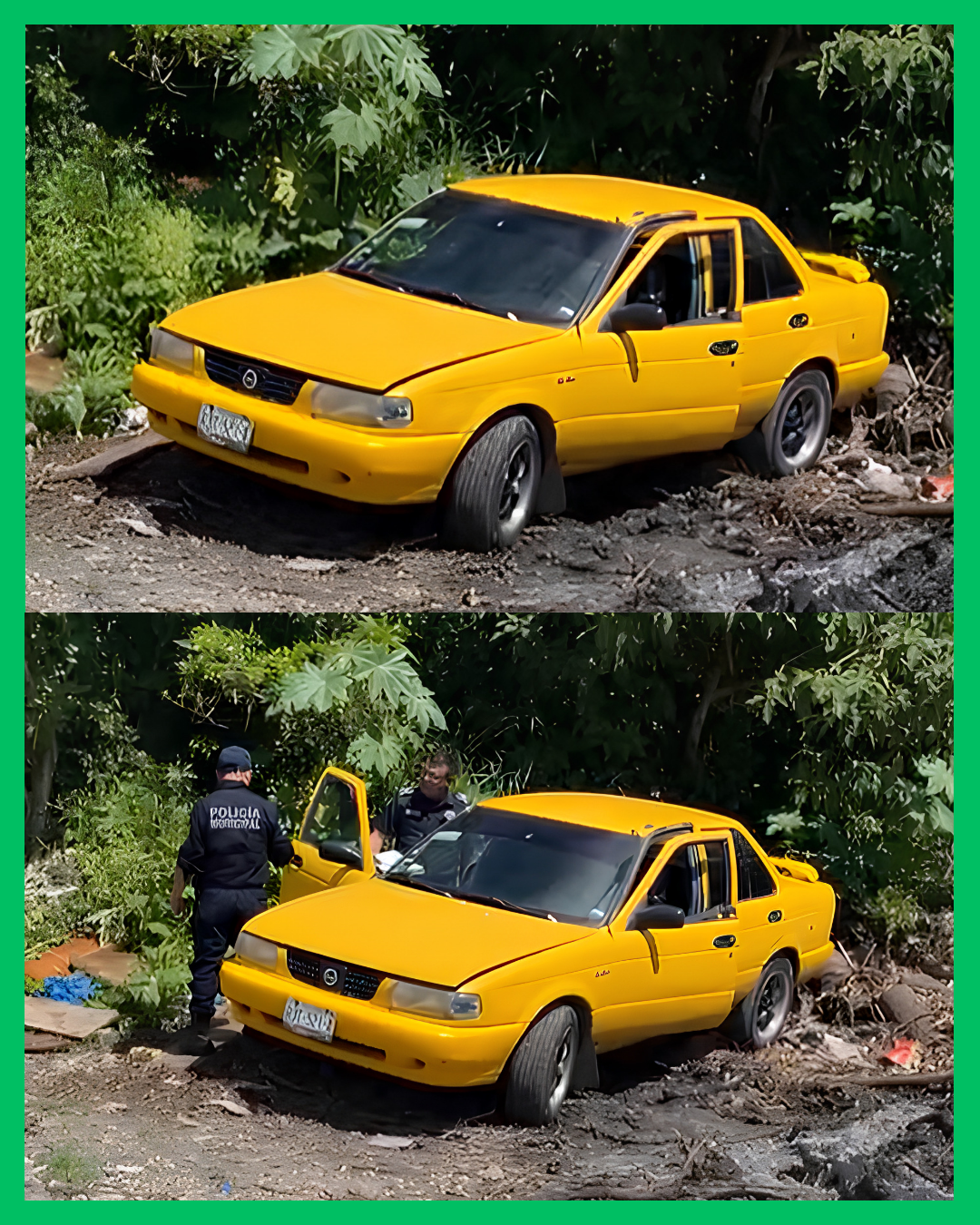 ENCUENTRAN CARRO ROBADO JUNTO A LAS VÍAS DEL TREN EN TEPIC