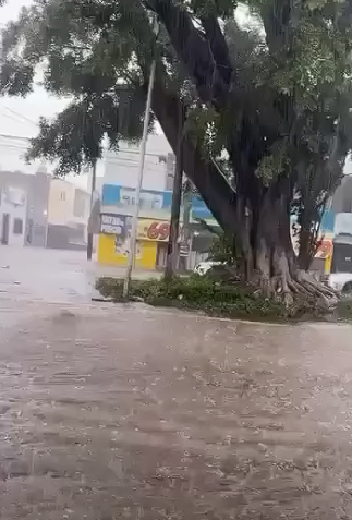 🚨 IMPRESIONANTE LLUVIA CONVIERTE CALLES DE TEPIC EN UN “RÍO” 🌧️🌊