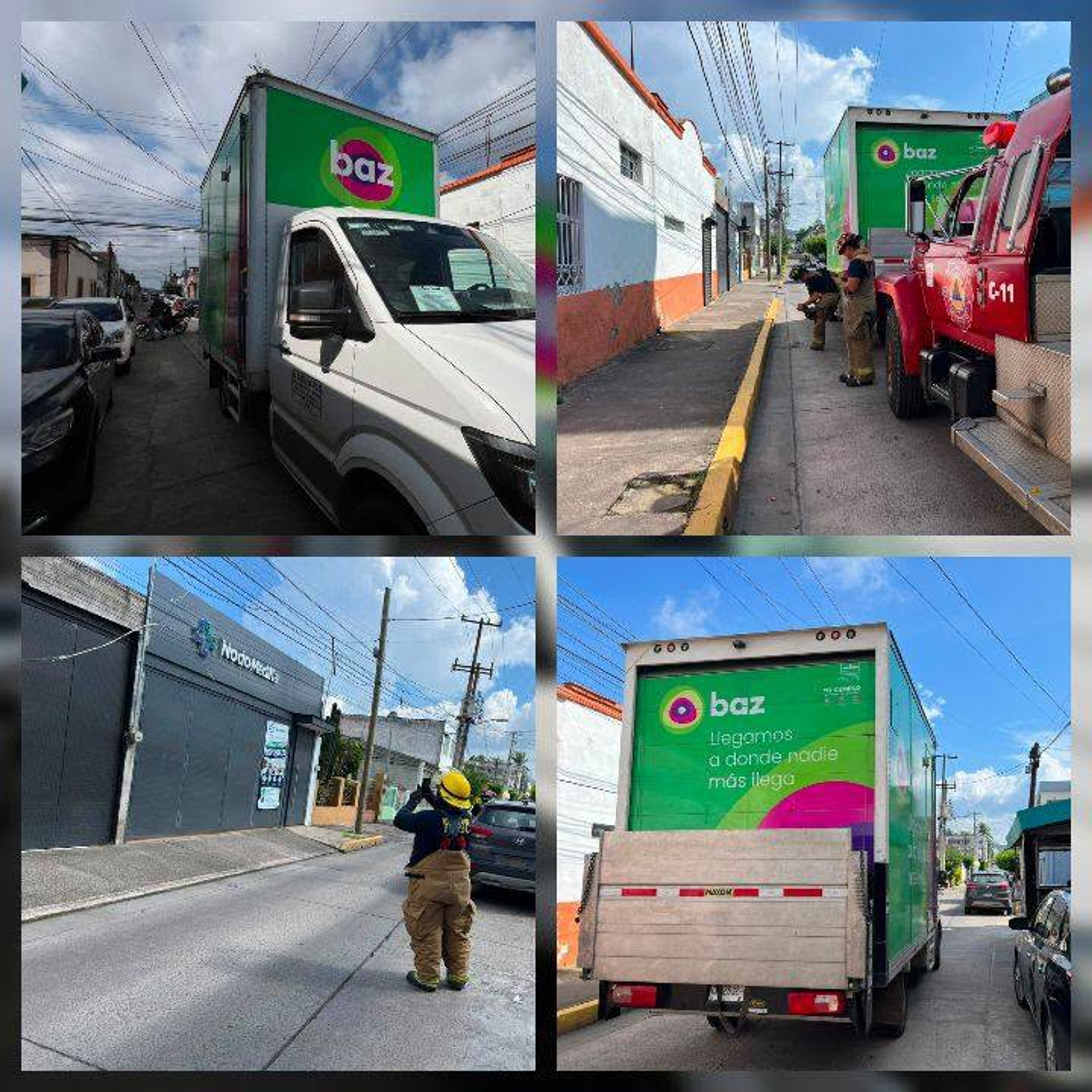 CAMIÓN DE VAS PROVOCA CORTOCIRCUITO TRAS ARRANCAR CABLE EN ZONA CENTRO