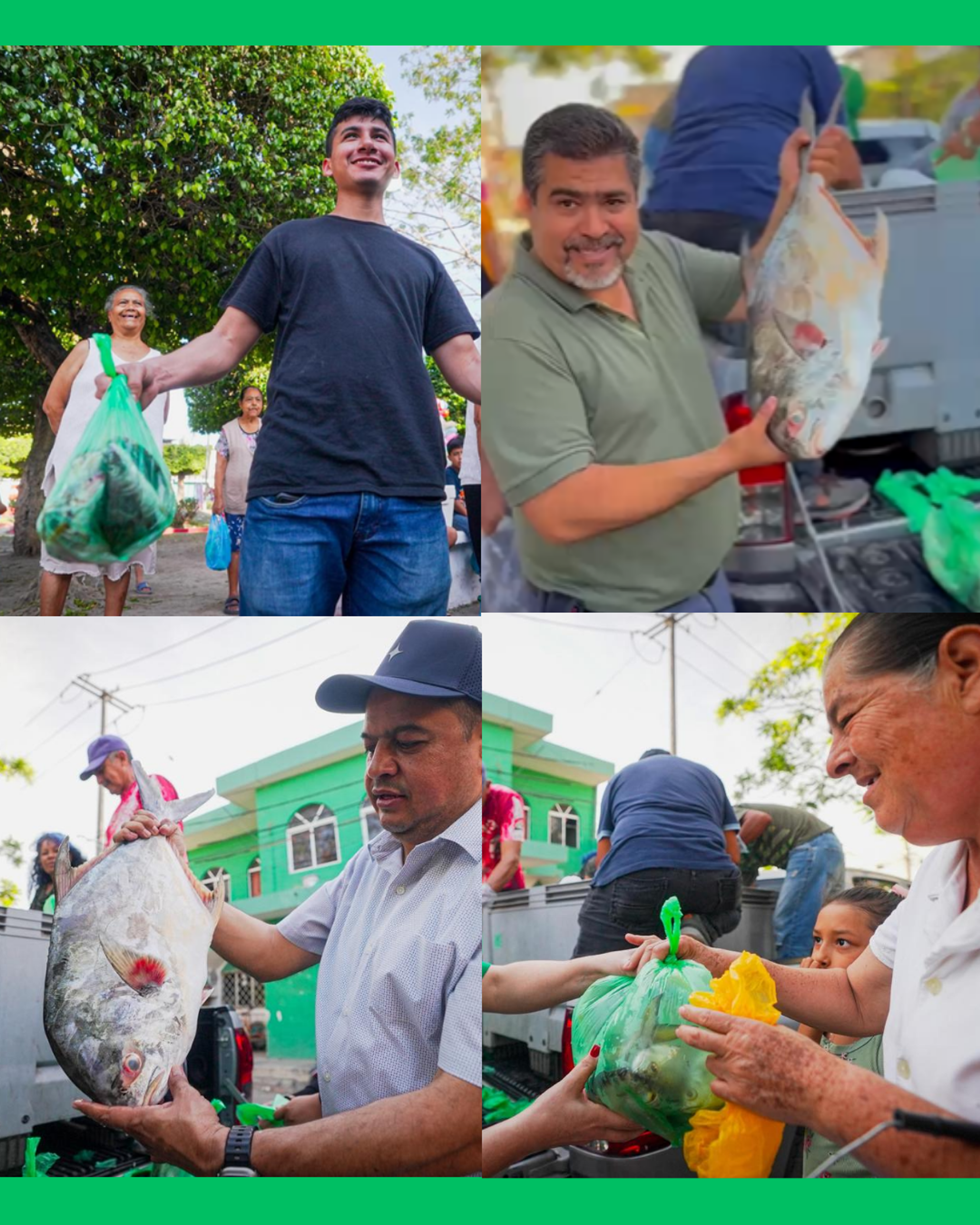 🔵🐟 JASMÍN BUGARÍN CONTINÚA ENTREGANDO PESCADO ESTA VEZ EN TIERRA Y LIBERTAD