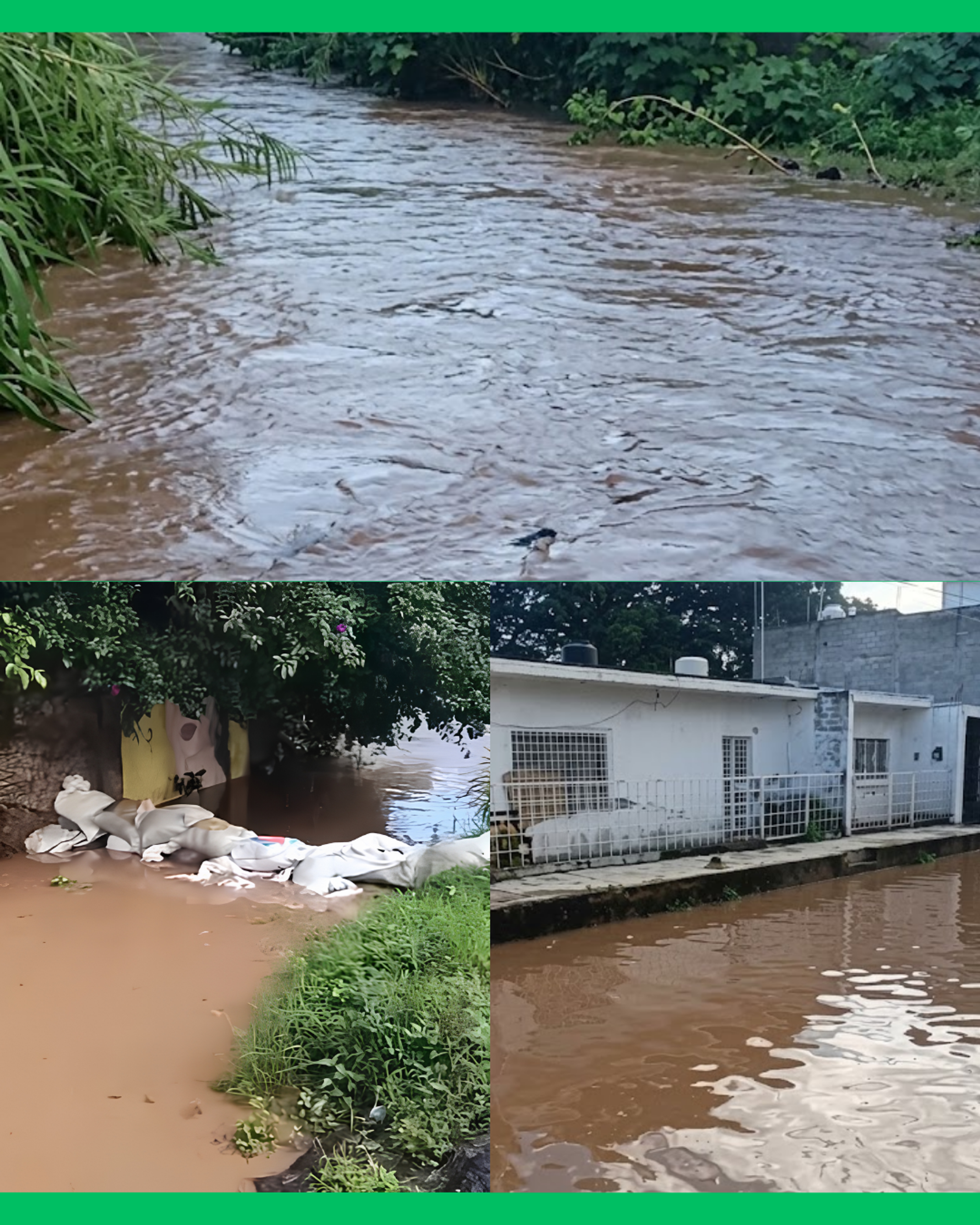 LLUVIAS ELEVAN EL RÍO DE AHUACATLÁN Y PROVOCAN INUNDACIONES