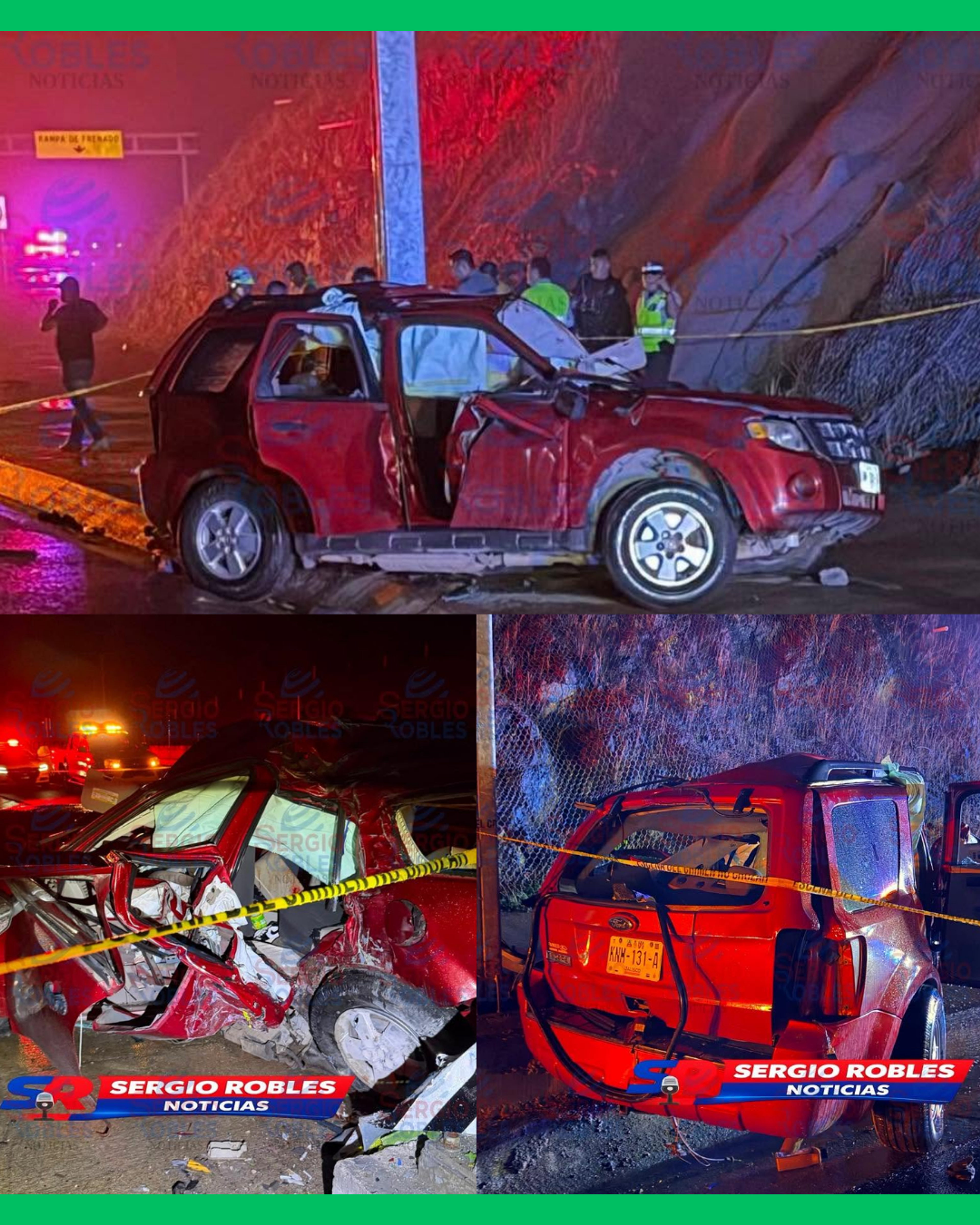  ¡EL MISMO POSTE VUELVE A COBRAR VIDAS! TRAGEDIA EN LA AUTOPISTA COMPOSTELA-LAS VARAS 