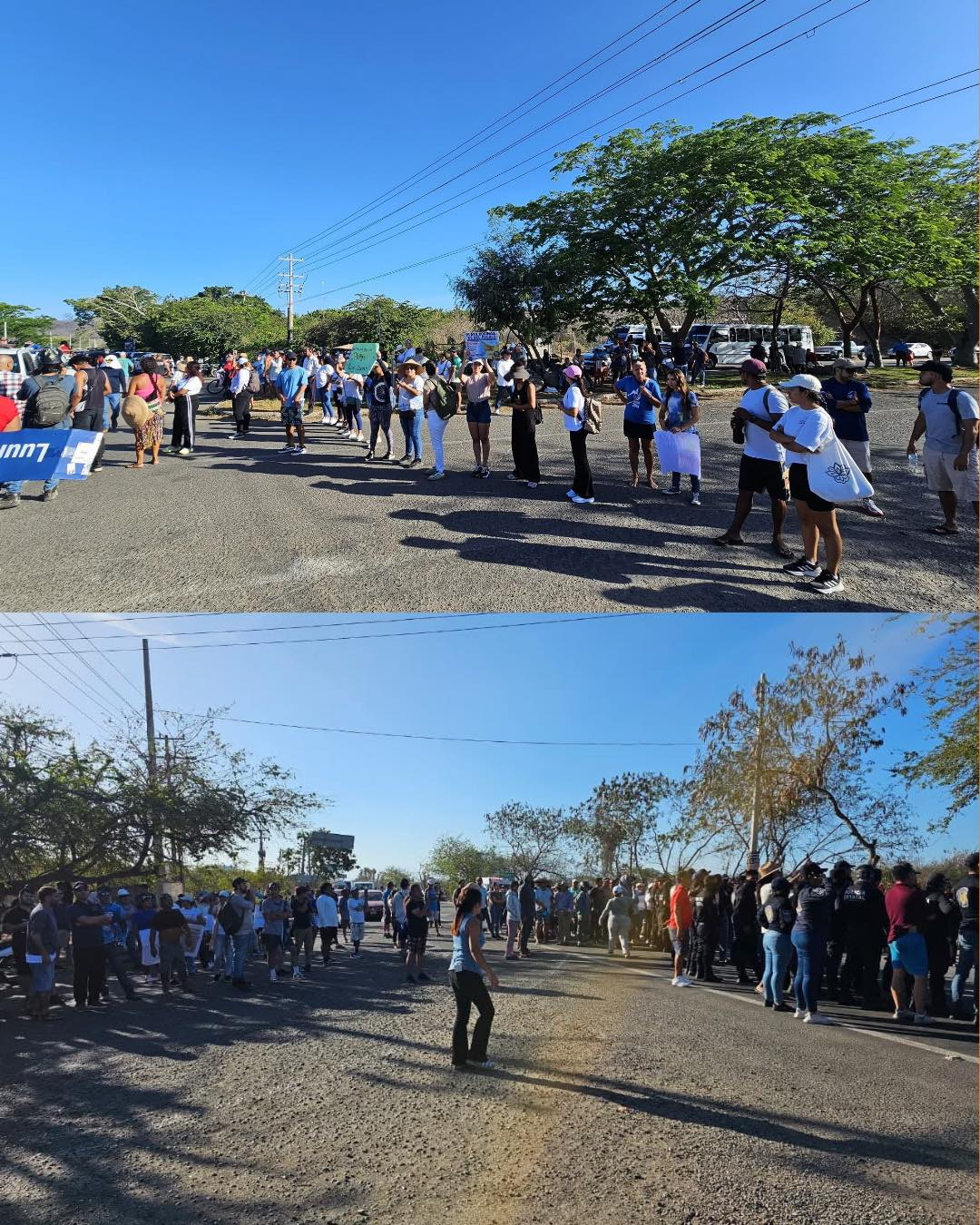 ¡BLOQUEO TOTAL EN PUNTA DE MITA! CIERRAN CRUCERO EN DEFENSA DE PLAYA LAS COCINAS