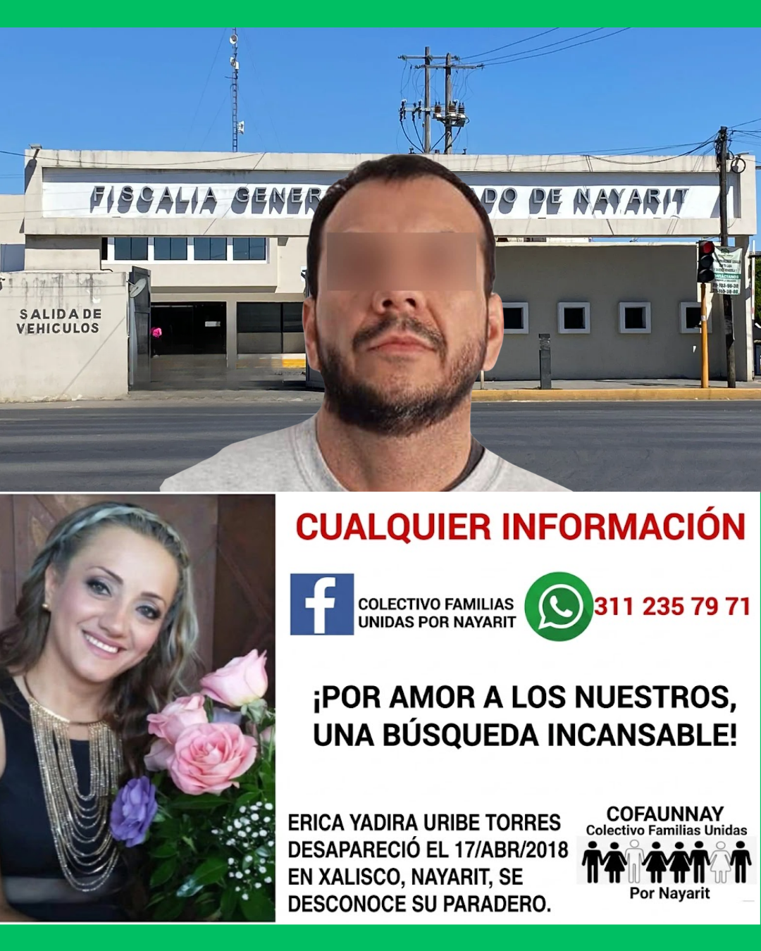 SENTENCIAN A 53 AÑOS DE PRISIÓN A HOMBRE POR DESAPARICIÓN DE UNA MUJER EN TEPIC, NAYARIT