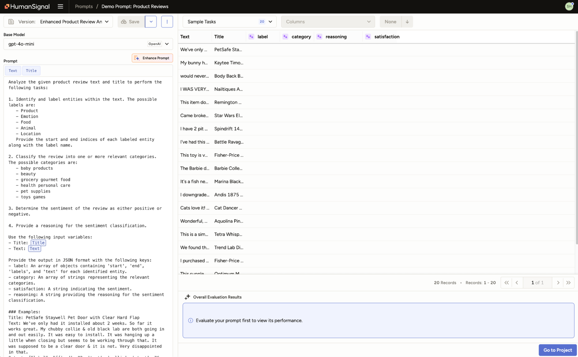 NLP Autolabeling with Label Studio Prompts | HumanSignal