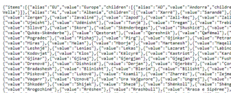 This is an example of a JSON flat file taxonomy