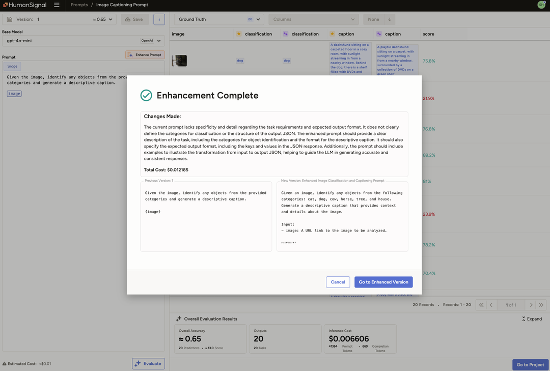 Pre-Label Image Captions with Label Studio Prompts | HumanSignal