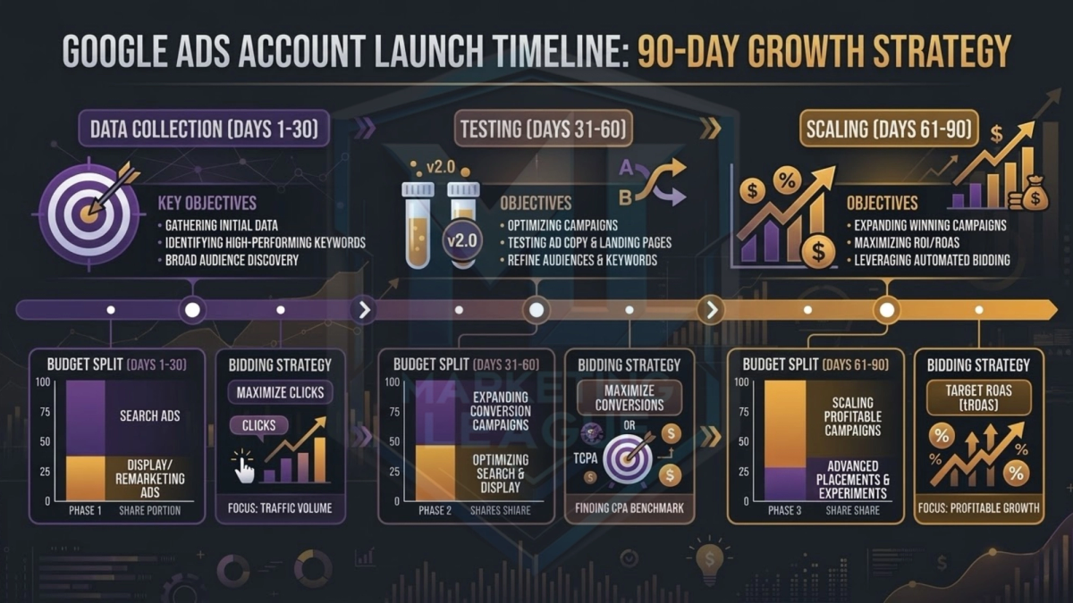 Google Ads 90-Day Account Launch Timeline