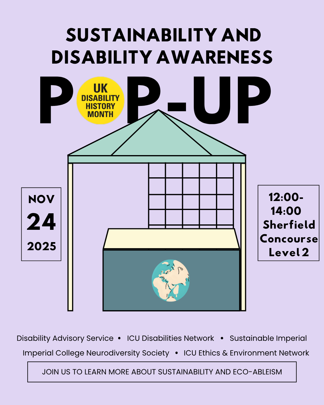 Sustainability and Disability Awareness Pop-up | Imperial College Union