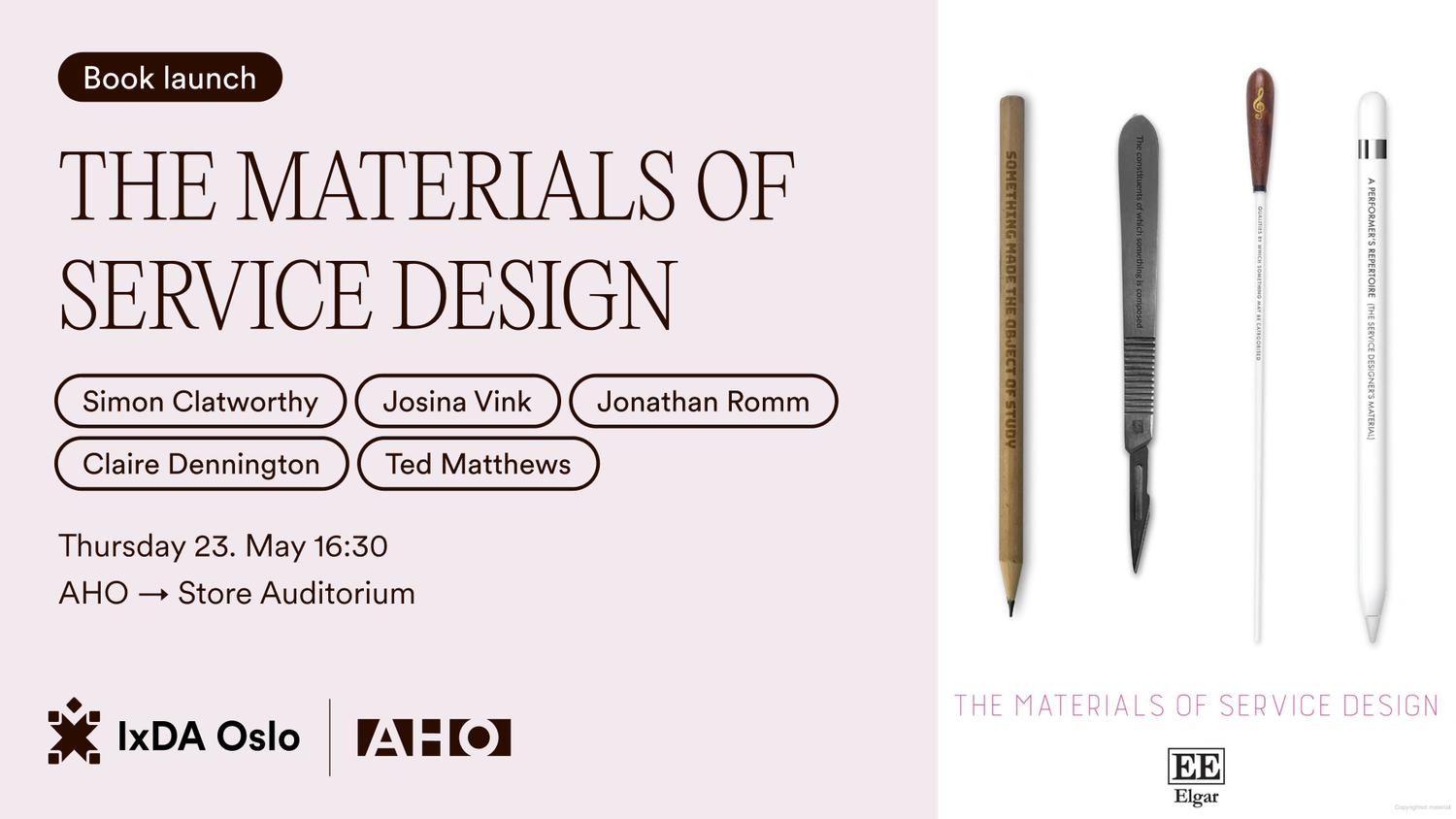 Book launch:  The Materials of Service Design