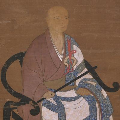Chinese seated master with stick