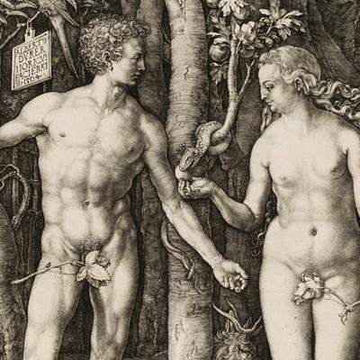 Engraving of Adam and Eve
