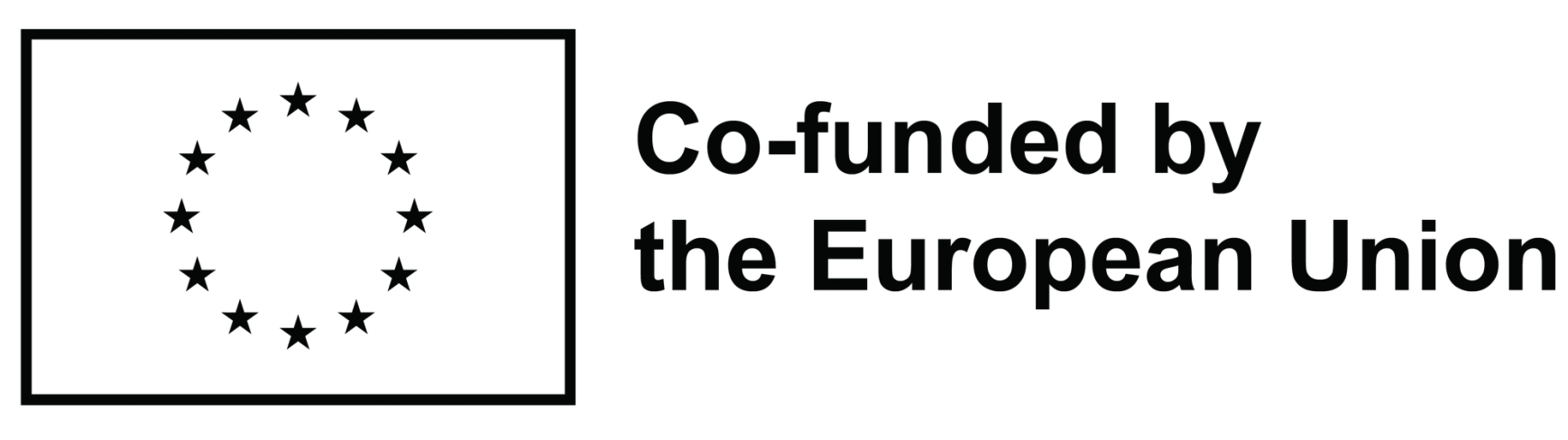 EU-flaggan med texten "Co-funded by the European Union".