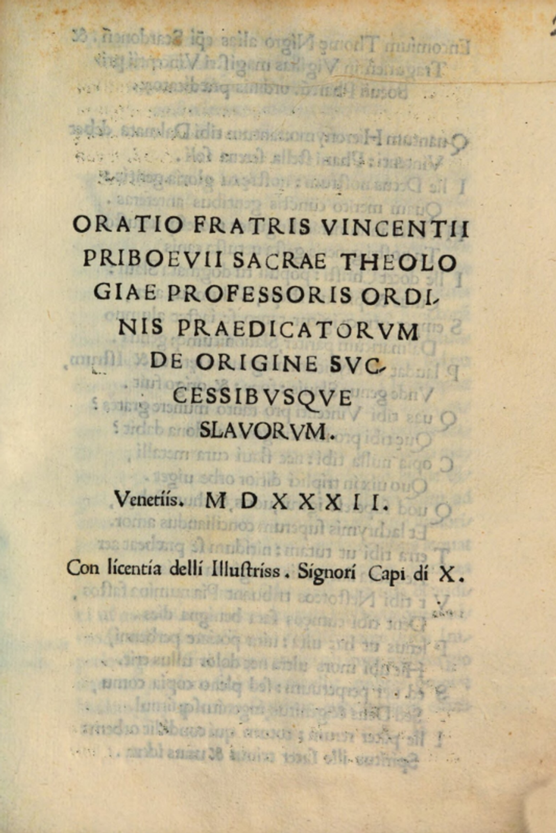 Cover of On the Origin and Glory of the Slavs (1532)