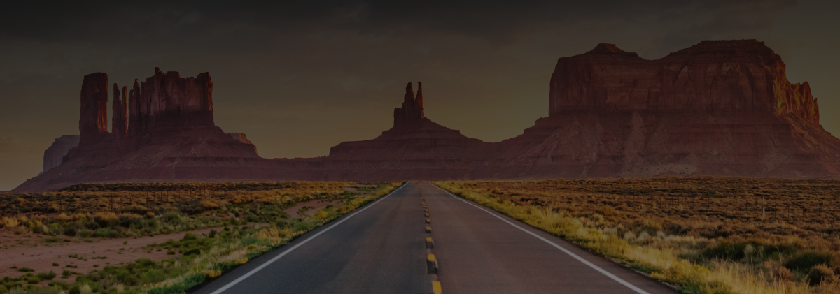 Open highway in Utah