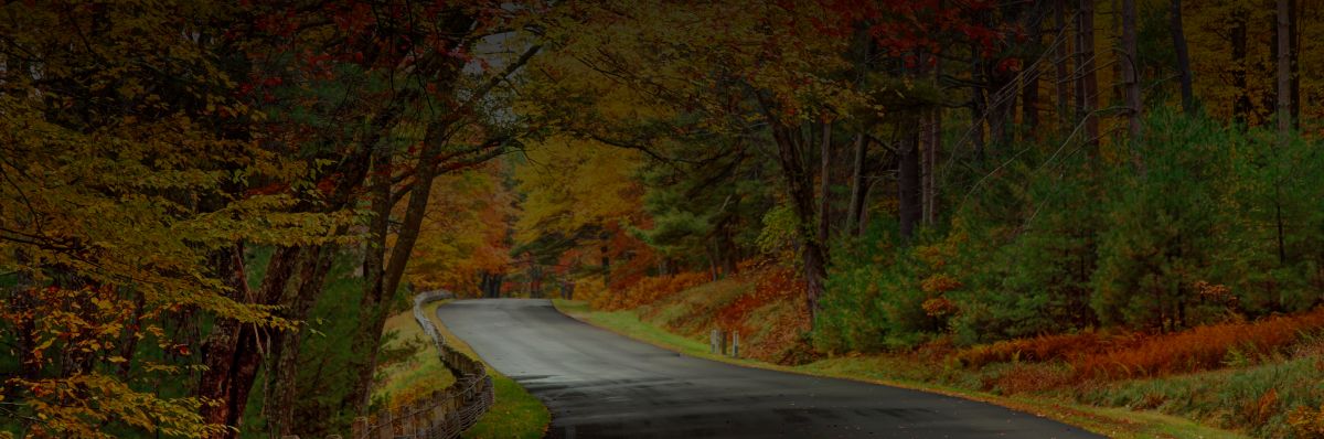Open road in Massachusetts