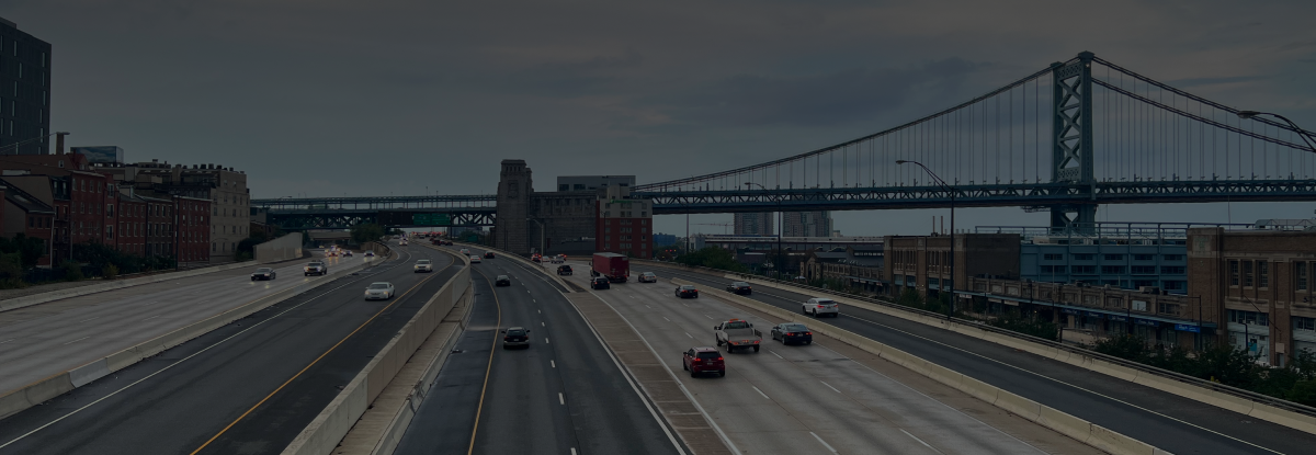 Highway in downtown Philadelphia