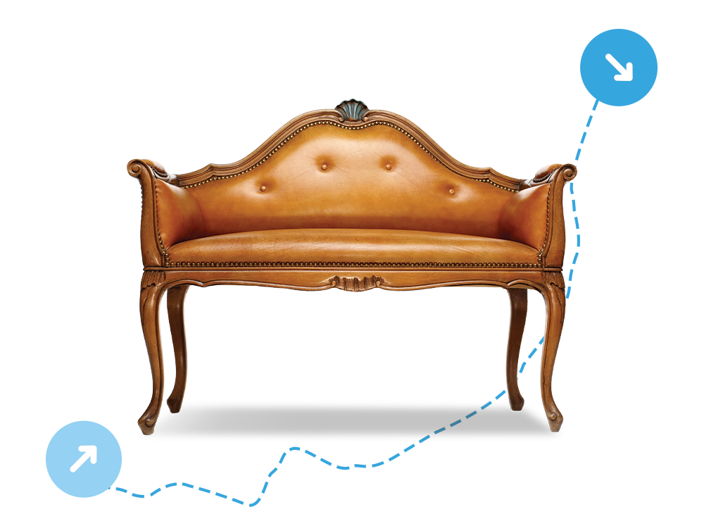 sofa on route map