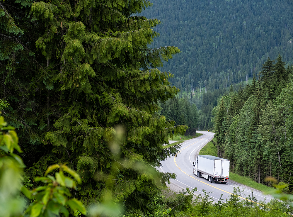 truck on highway