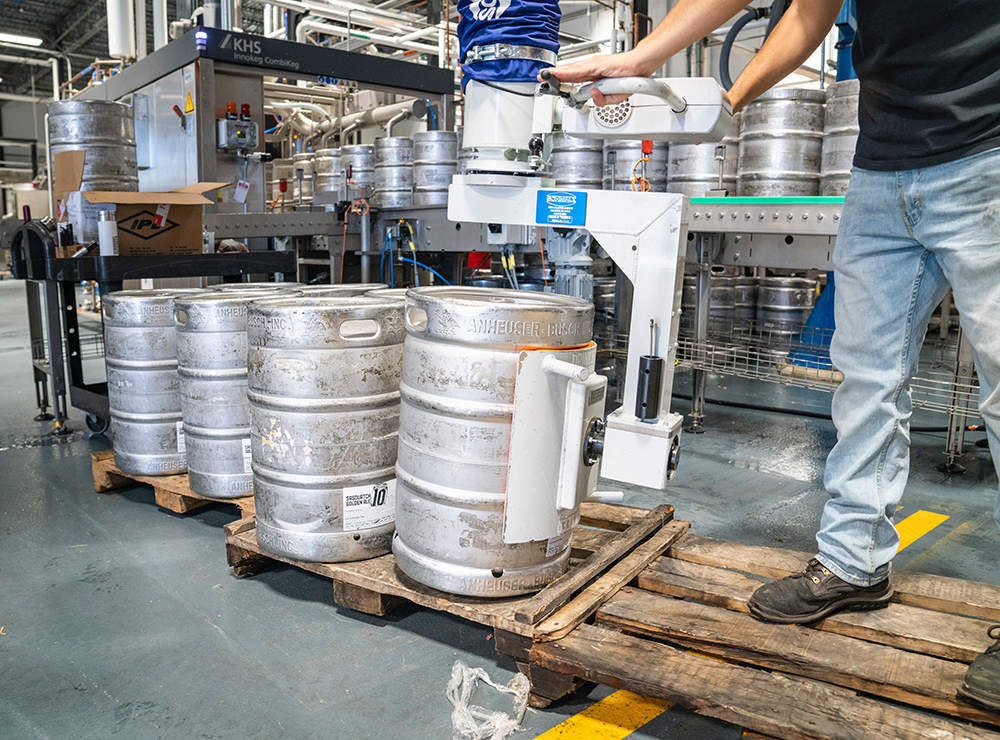 pallet of kegs