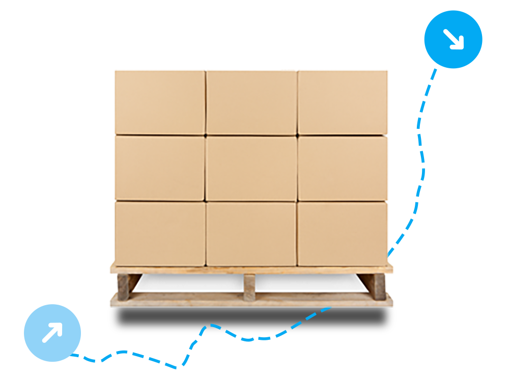 pallet on route path