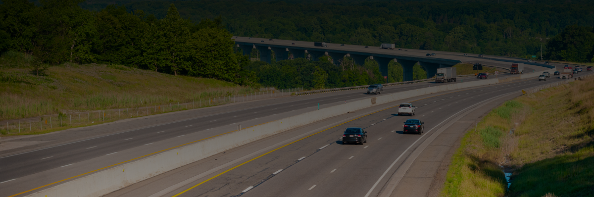Cars driving on Ohio Turnpike