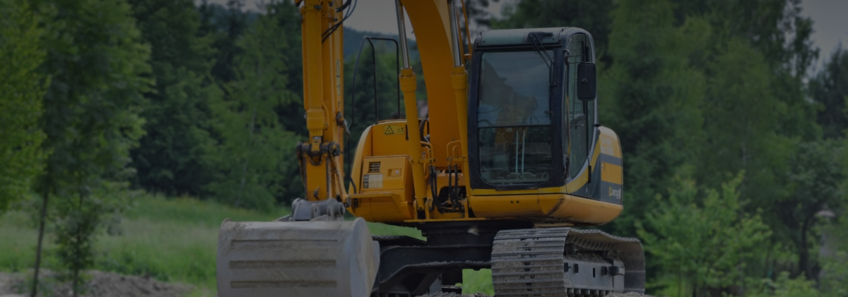 Heavy equipment machinery at work