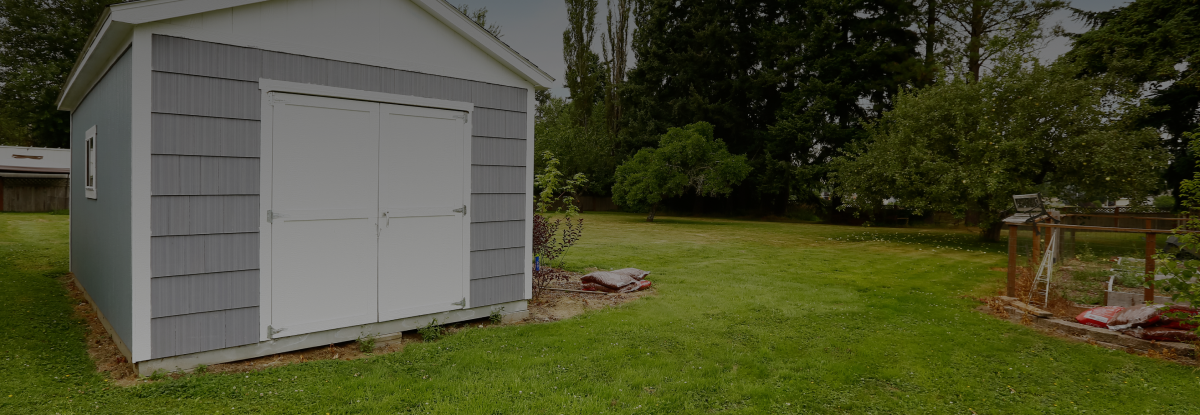shed in backyard