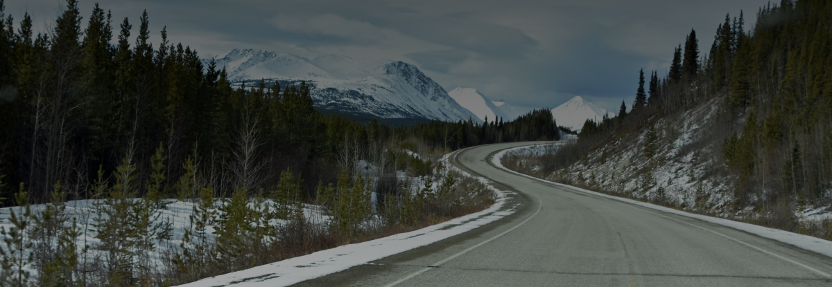 Open highway in Alaska