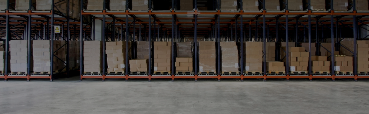 crates in a warehouse