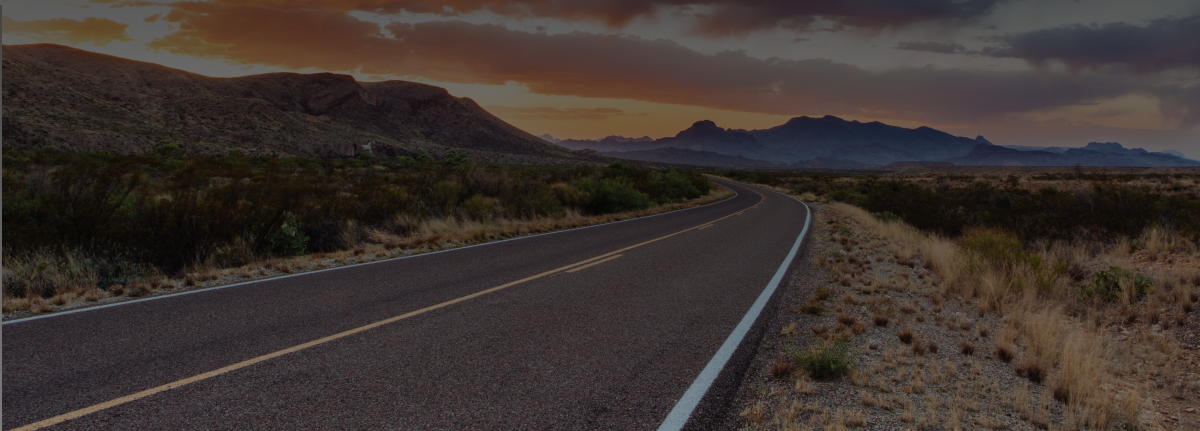 Open highway in Texas