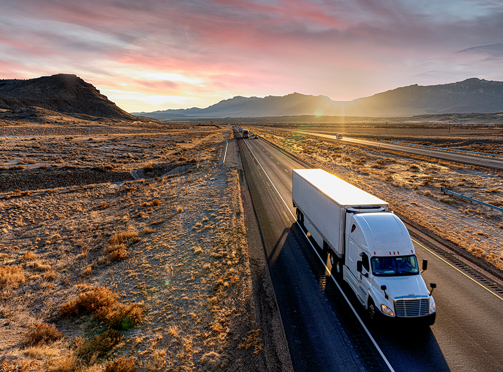 truck on highway