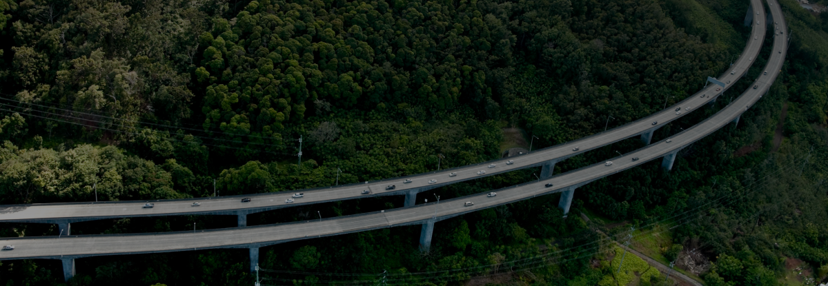 Open highway in Hawaii